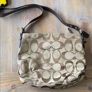 Coach Signature Convertible Hobo Duffle Bag